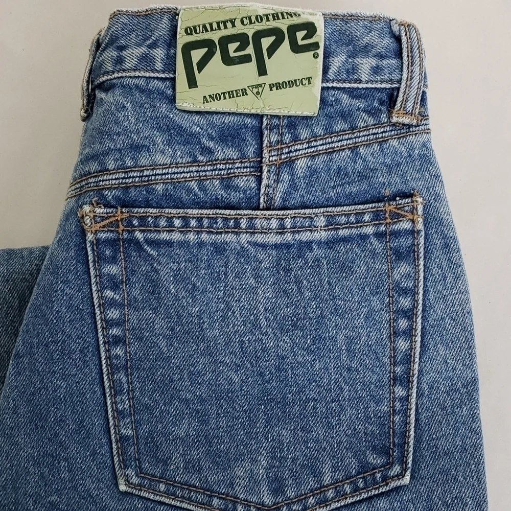 Vintage Rare Pepe Jeans London High Waist Straight Leg Embellished Jeans 26 EUC - Picture 4 of 15